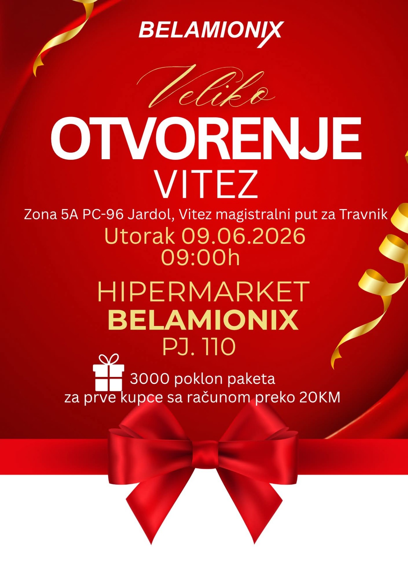 Belamionix Vitez: Službeno otvorenje u utorak, 9. lipnja