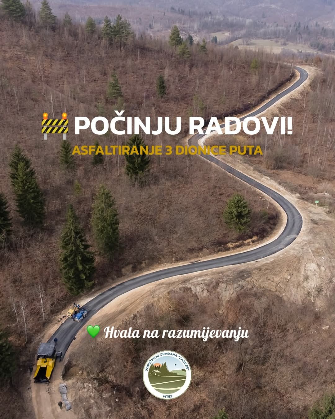 Krenula modernizacija puta prema Zabrđu