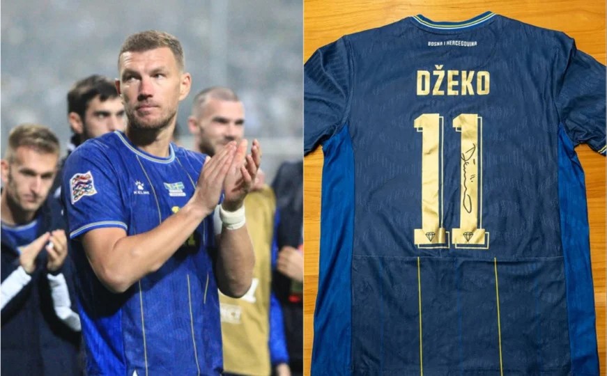 Oproštajni dres Edina Džeke na aukciji udruge Pomozi.ba