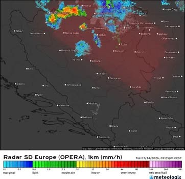 Večeras stižu jači pljuskovi, grmljavina i olujni vjetar