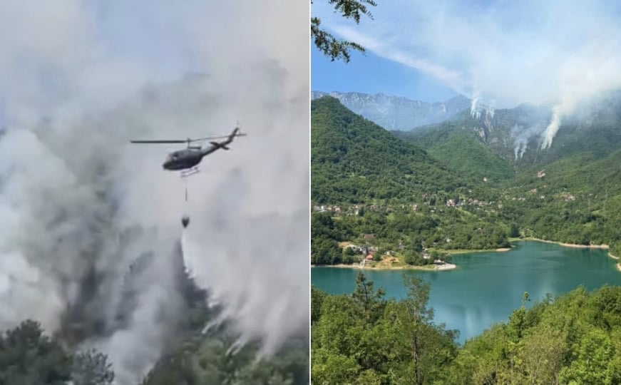 Požar u Jablanici zahvatio 14 hektara zemlje, i dalje je aktivan