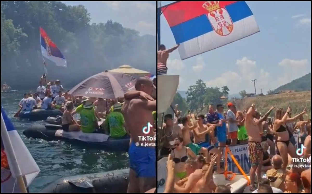 VIDEO: Skandalozne scene s Drinske regate: Pjesma "Ne volim te Alija" i fotografije osuđenih ratnih zločinaca
