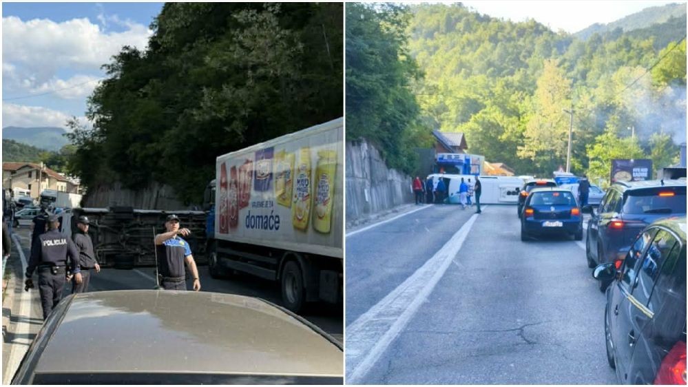 Teška prometna nesreća na cesti Konjic-Jablanica, promet potpuno obustavljen