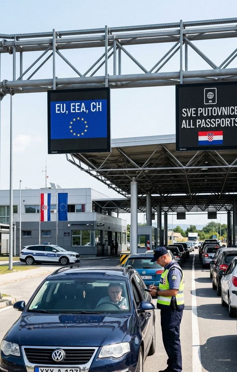 Kazna 60 eura na granici s Hrvatskom zbog pogrešne trake