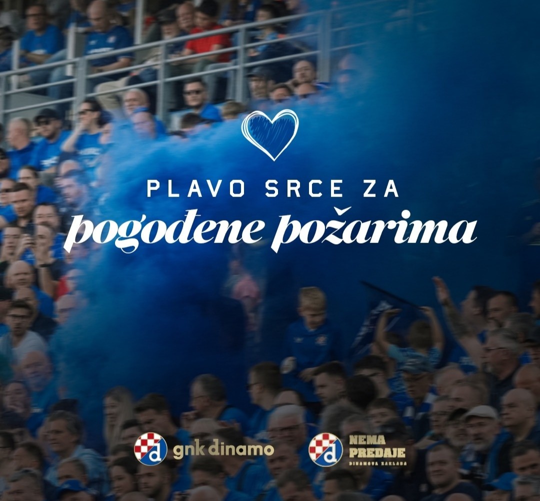 Dinamo igra za Ligu prvaka, ali i za pomoć stradalima u požarima u Dalmaciji