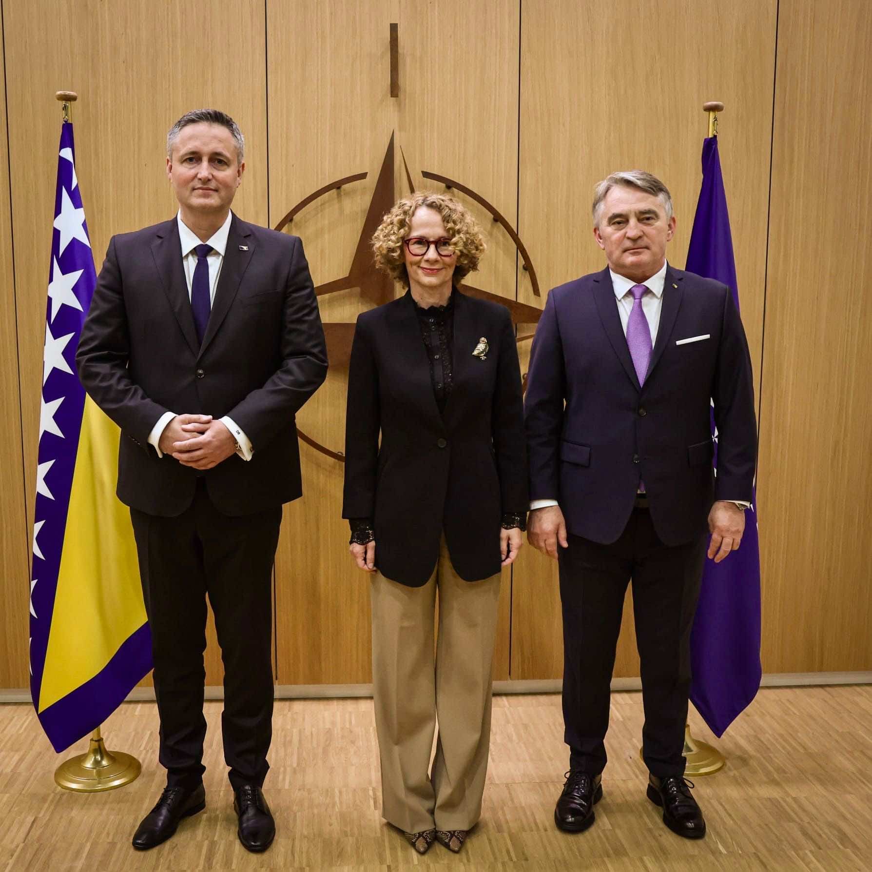 Članovi Predsjedništva BiH na sastanku NATO-a u Bruxellesu