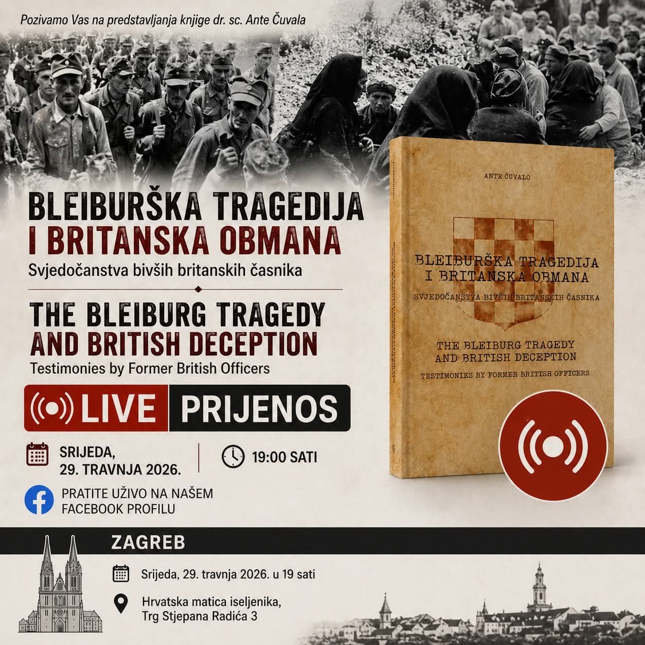 Knjiga „Bleiburška tragedija i britanska obmana“ predstavljena u Zagrebu