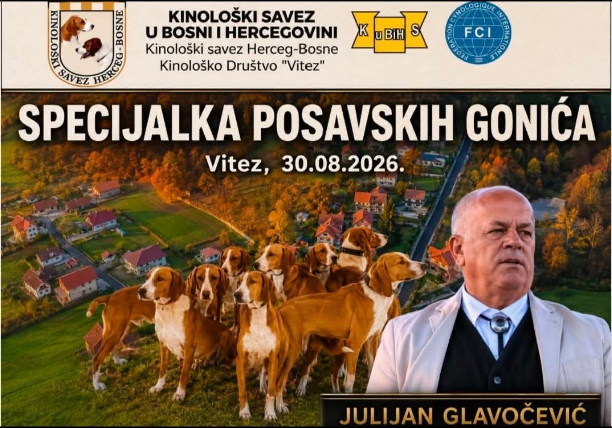 Specijalka posavskih goniča u Vitezu: Pse ocjenjuje ugledni sudac Julijan Glavočević
