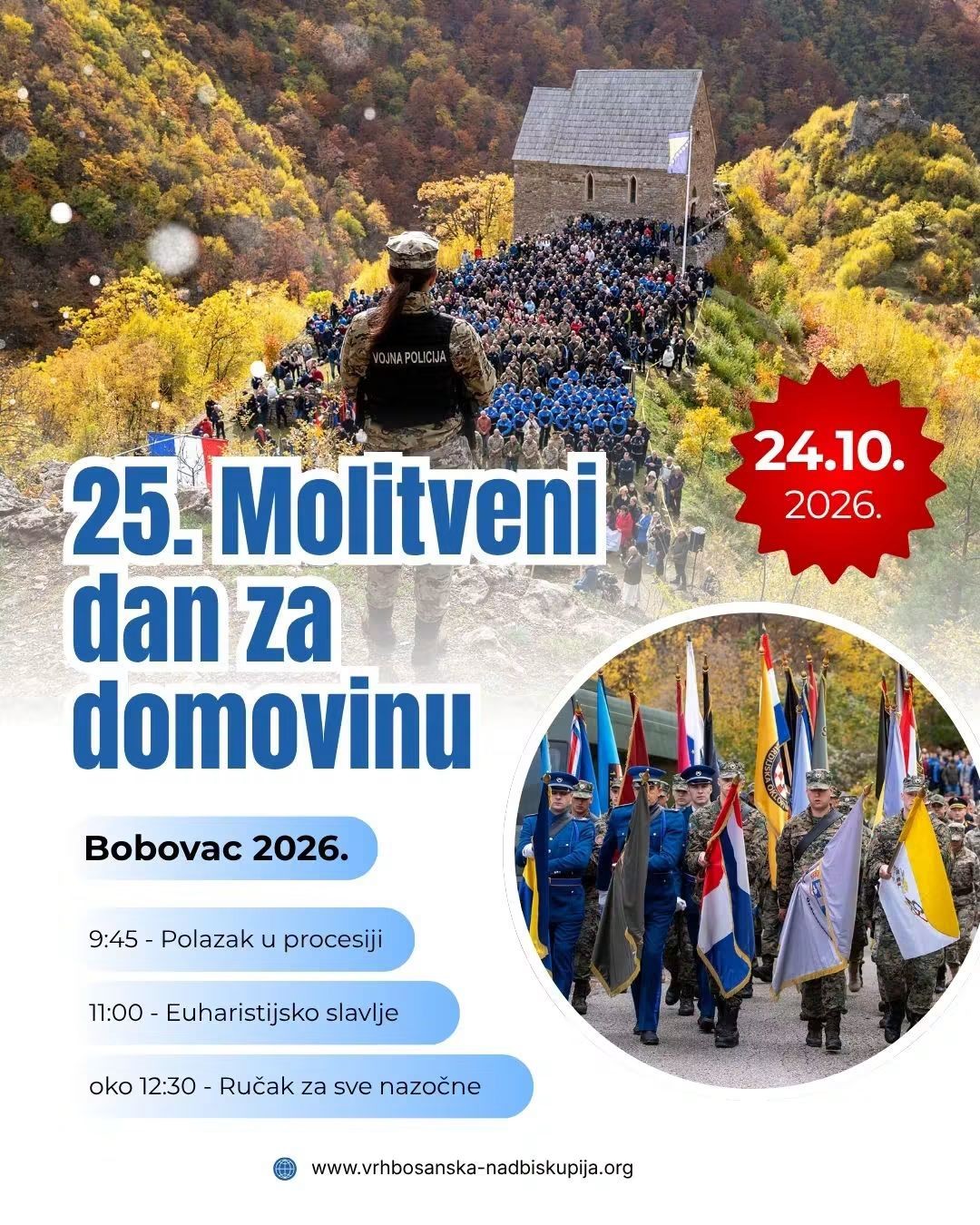 Bobovac: 25. Molitveni dan za domovinu 24. listopada