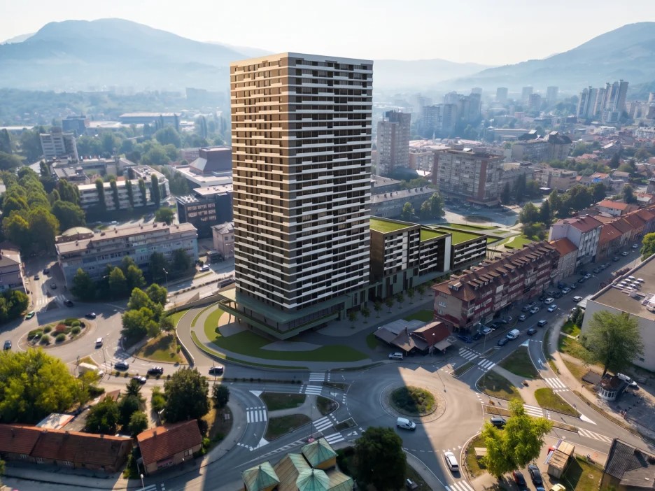 FOTO: Zenica dobiva novi urbani centar, počela gradnja tornja od 31 kata