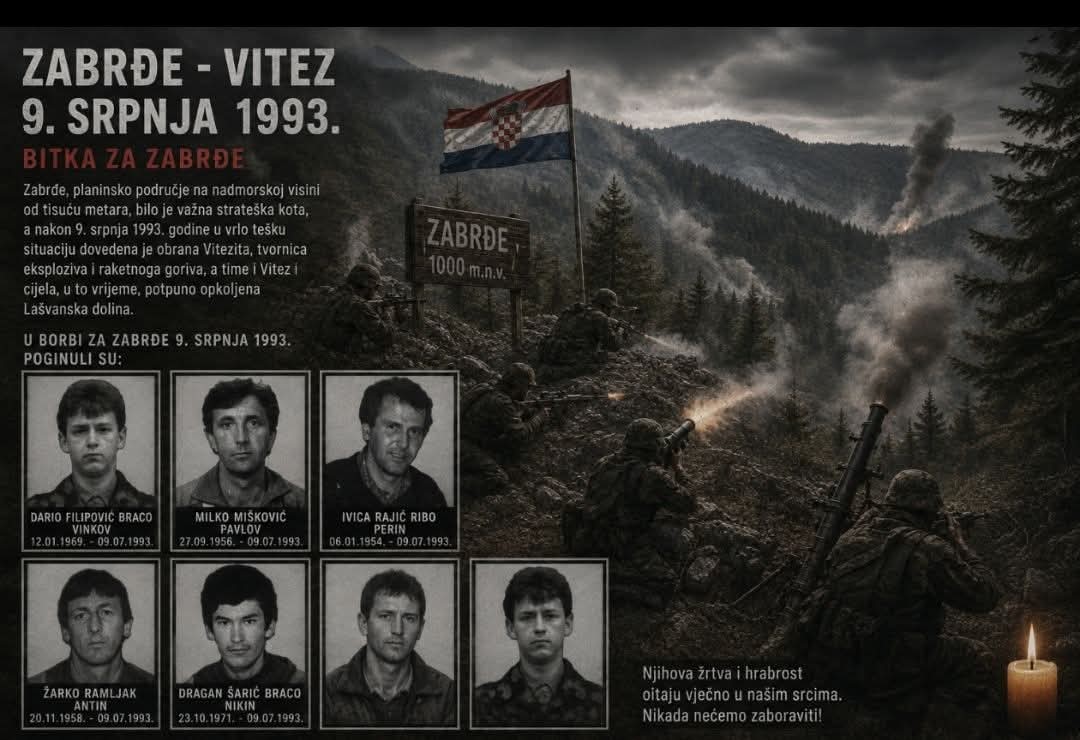 Godišnjica bitke i pada Zabrđa u Vitezu 9. srpnja 1993. godine