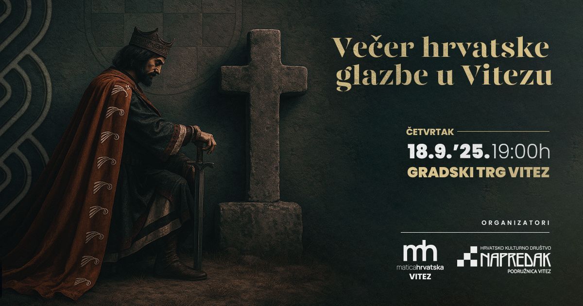 Večer hrvatske glazbe na gradskom trgu u Vitezu