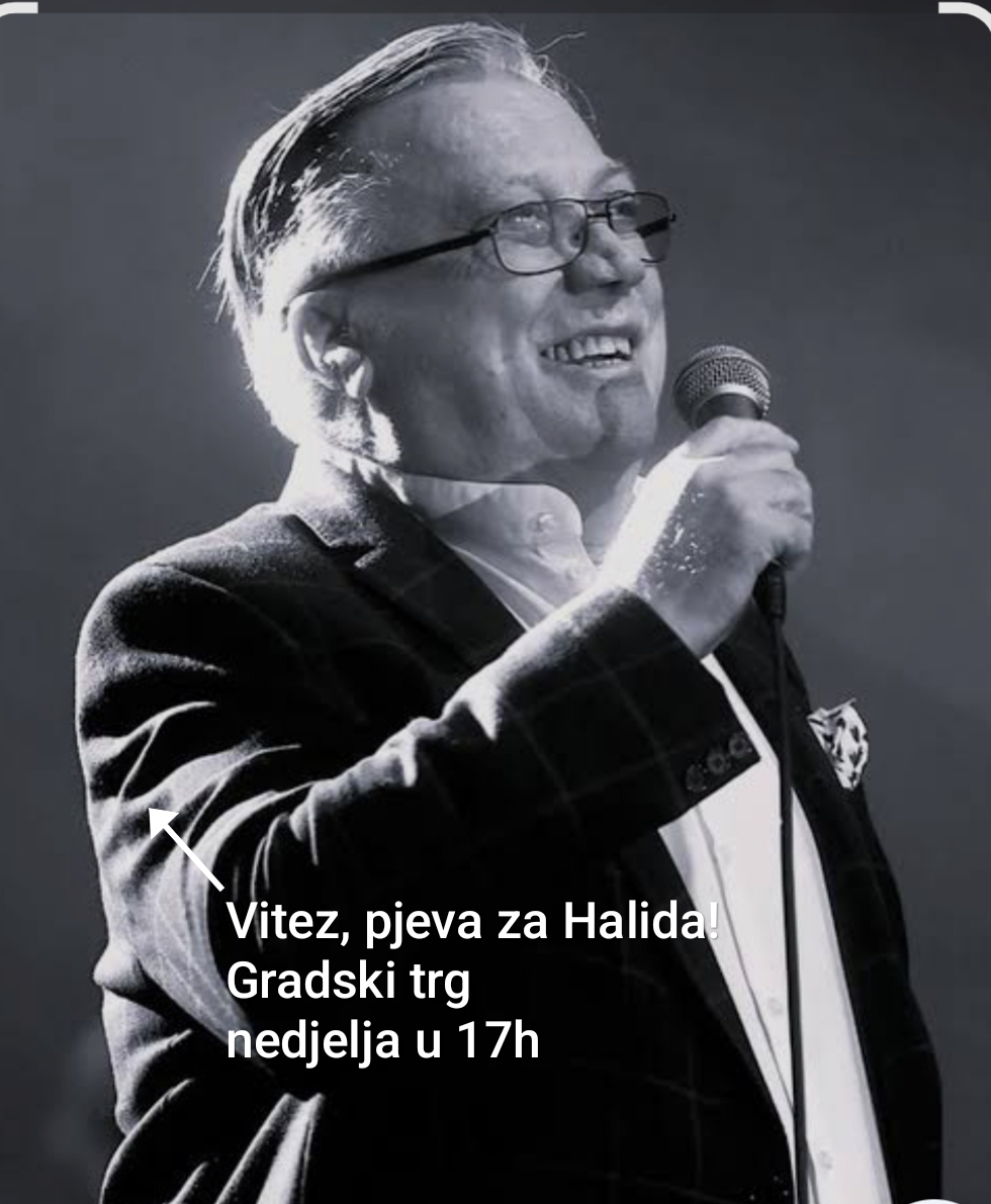 Vitez pjeva za Halida Bešlića ❤️Nedjelja, 12. listopada u 17h – Gradski trg.Ponesi srce i pjesmu. 🎶
