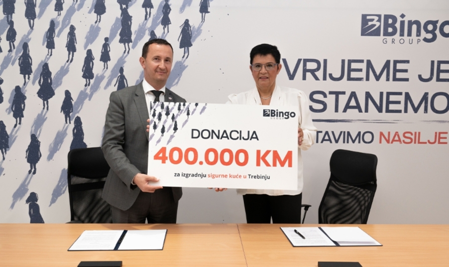 Bingo donirao 400.000 KM za izgradnju prve sigurne kuće u Trebinju