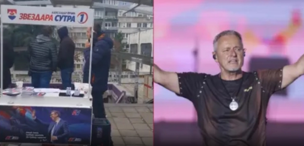Thompsonova glazba u Beogradu na štandovima vladajuće stranke