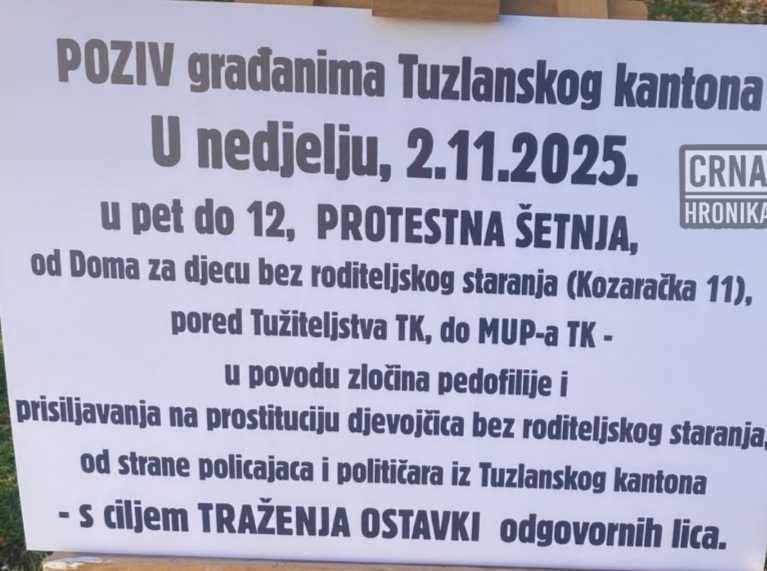 Veliki prosvjedi u Tuzli sutra: Zaštitimo našu djecu!