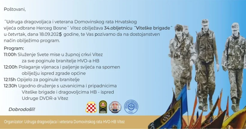 Danas se obilježava 34.obljetnica brigade HVO-a Vitez